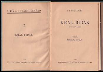 Josef Jiří Stankovský: Král-bídák