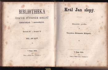 Václav Kliment Klicpera: Král Jan Slepý