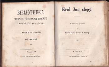 Václav Kliment Klicpera: Král Jan Slepý