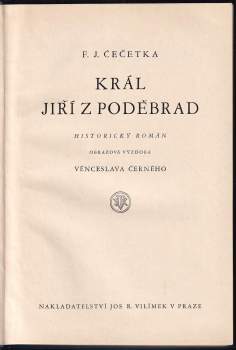 František Josef Čečetka: Král Jiří z Poděbrad