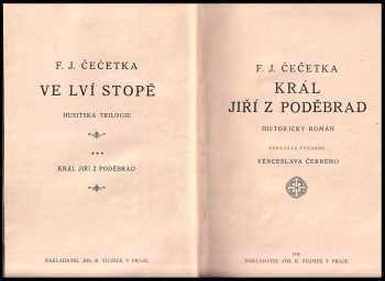 František Josef Čečetka: Král Jiří z Poděbrad : historický román