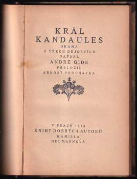 Andre Gide: Král Kandaules