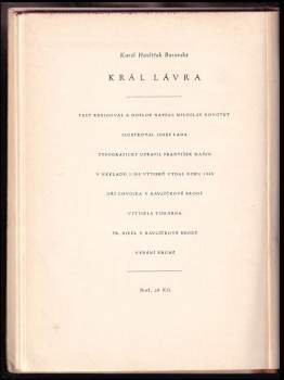Karel Havlíček Borovský: Král Lávra