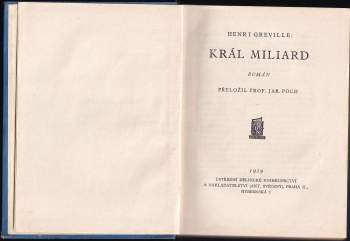 Henry Gréville: Král miliard