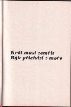 Mary Renault: Král musí zemřít ; Býk přichází z moře