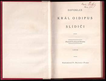 Sofoklés: Král Oidipus ; Slídiči