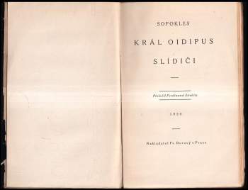 Sofoklés: Král Oidipus ; Slídiči
