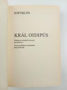 Sofoklés: Král Oidipús