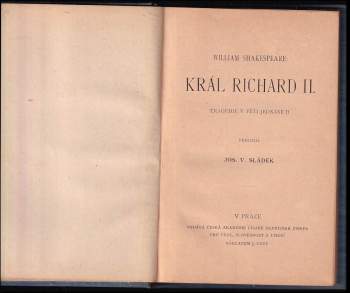 William Shakespeare: Král Richard