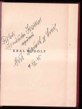 Jiří Karásek ze Lvovic: Král Rudolf