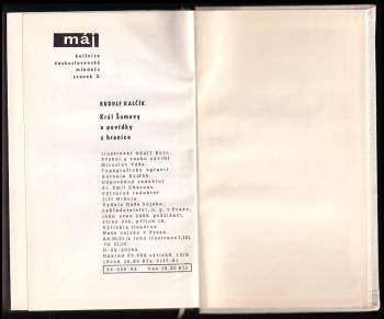 Rudolf Kalčík: Král Šumavy a povídky z hranice