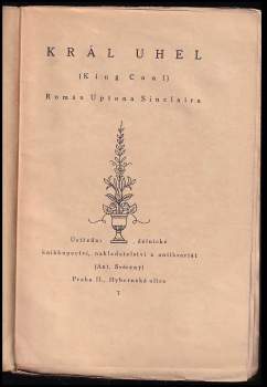 Upton Sinclair: Král Uhel