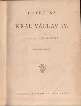 František Josef Čečetka: Král Václav IV