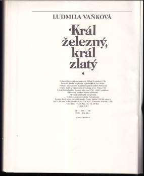 Ludmila Vaňková: Král železný, král zlatý