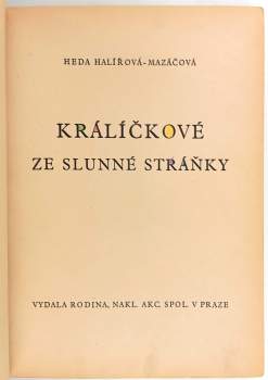 Heda Halířová: Králíčkové ze Slunné stráňky