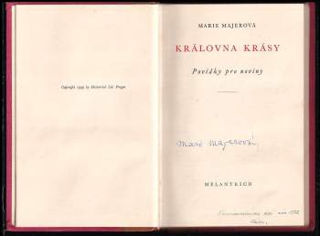 Marie Majerová: Královna krásy