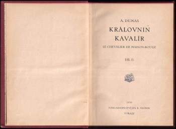 Alexandre Dumas: Královnin kavalír