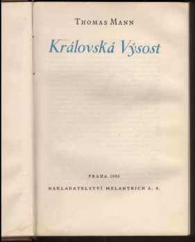 Thomas Mann: Královská výsost