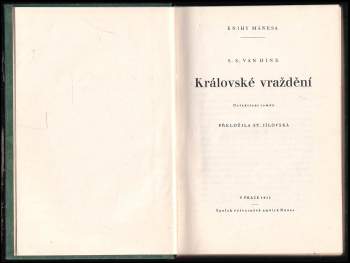 S. S. van Dine: Královské vraždění