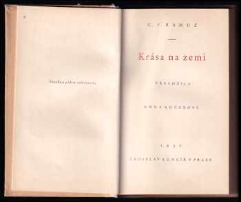 Charles-Ferdinand Ramuz: Krása na zemi