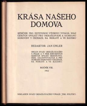 Jan Emler: Krása našeho domova  ROČNÍK XIII.