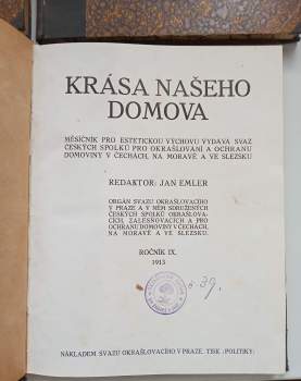 Jan Emler: Krása našeho domova - ročníky V, VIII, IX, X