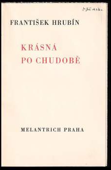 František Hrubín: Krásná po chudobě