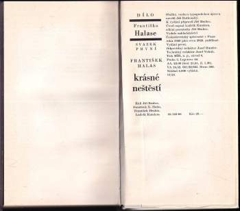 František Halas: Krásné neštěstí