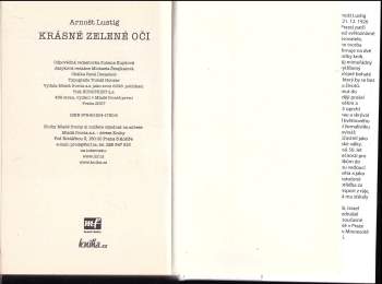 Arnost Lustig: Krásné zelené oči
