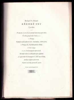 Bohuš František Beneš: Křehké sny