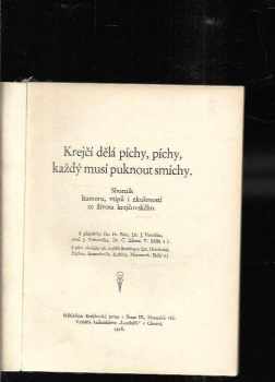 Krejčí dělá píchy, píchy, každý musí puknout smíchy