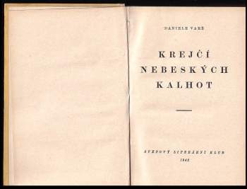 Daniele Varè: Krejčí nebeských kalhot