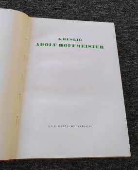 Adolf Hoffmeister: Kreslíř Adolf Hoffmeister