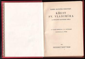 Karel Havlíček Borovský: Křest sv. Vladimíra a ostatní básnické dílo
