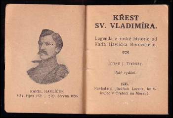Karel Havlíček Borovský: Křest Sv. Vladimíra