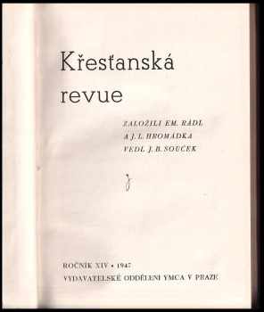 Křesťanská revue - ročník 14, 1947