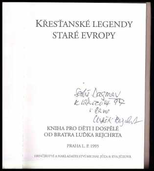 Luděk Rejchrt: Křesťanské legendy staré Evropy