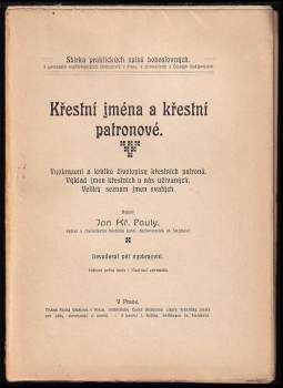 Jan Křtitel Pauly: Křestní jména a křestní patronové