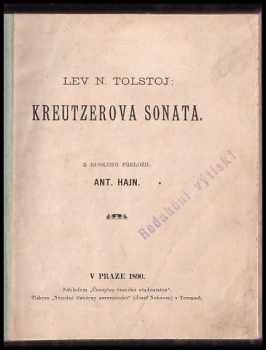 Lev Nikolajevič Tolstoj: Kreutzerova sonata