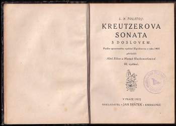 Lev Nikolajevič Tolstoj: Kreutzerova sonata