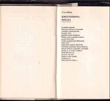 Lev Nikolajevič Tolstoj: Kreutzerova sonáta