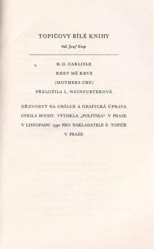 Helen Grace Carlisle: Krev mé krve
