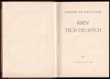 Simone de Beauvoir: Krev těch druhých