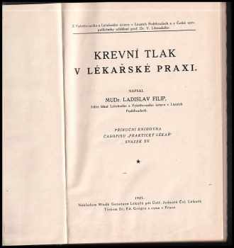 Ladislav Filip: Krevní tlak v lékařské praxi