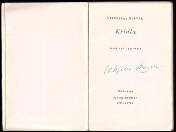 Vítězslav Nezval: Křídla