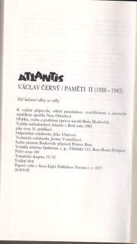 Václav Černý: Paměti