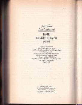 Jarmila Loukotková: Křik neviditelných pávů