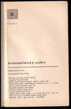 Vladimír Škutina: Kriminalistický archív