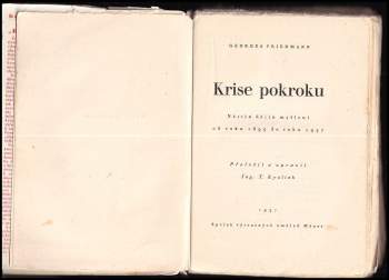 Georges Friedmann: Krise pokroku