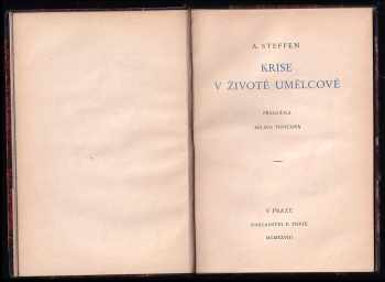 Albert Steffen: Krise v životě umělcově